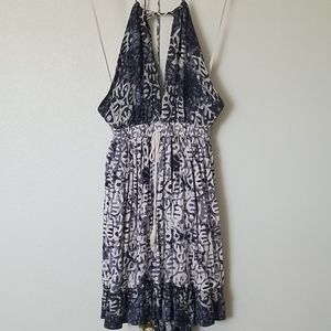 Beachy Backless Halter Dress